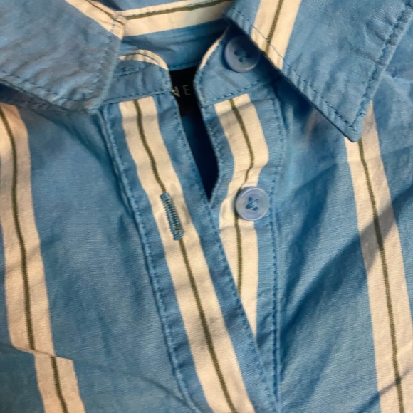 🎁Lane Bryant Kids Blue and White Striped Blouse - Picture 5 of 6